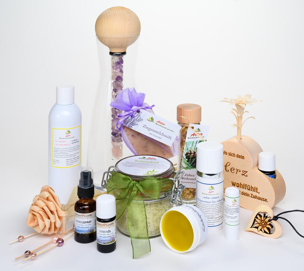 Arler - große Auswahl an Naturkosmetik und Zirbenprodukte