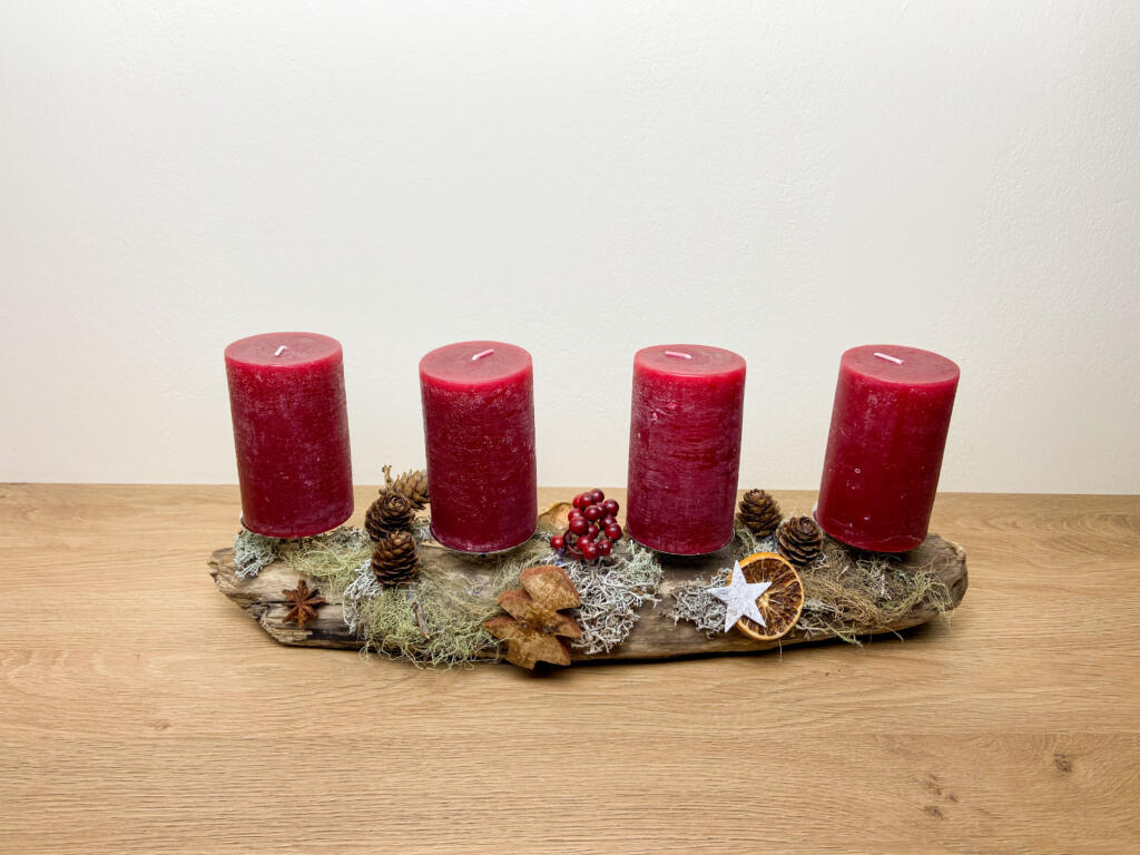 Adventkranz aus Treibholz