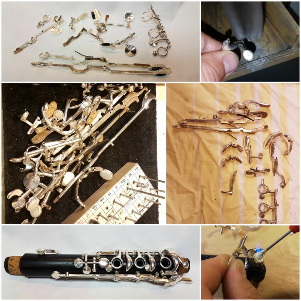 Reparatur an einer Klarinette
